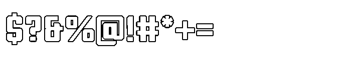 Symet Medium Outline Font OTHER CHARS