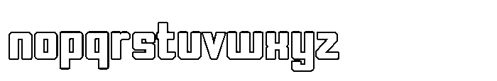 Symet Medium Outline Font LOWERCASE