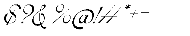 Symphonie Calligraphy Font OTHER CHARS