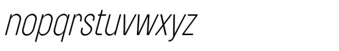 Symphony Fusion Sans Ex Light Italic Font LOWERCASE