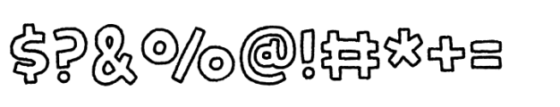Syndebuk Outline Font OTHER CHARS