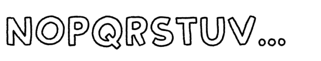 Syndebuk Outline Font UPPERCASE