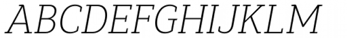 Synerga Pro Extra Light Italic Font UPPERCASE