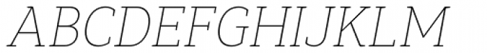 Synerga Pro Thin Italic Font UPPERCASE