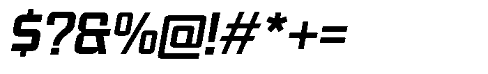 Synixon Extra Bold Italic Font OTHER CHARS