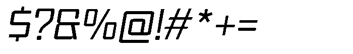 Synixon Extra Light Italic Font OTHER CHARS