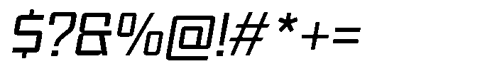 Synixon Light Italic Font OTHER CHARS