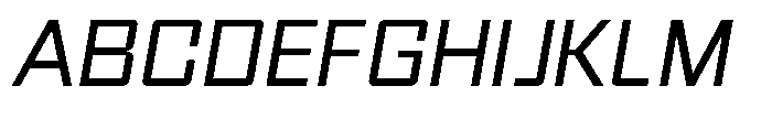 Synixon Light Italic Font UPPERCASE