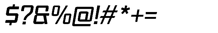 Synixon Medium Italic Font OTHER CHARS