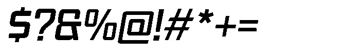 Synixon Semi Bold Italic Font OTHER CHARS