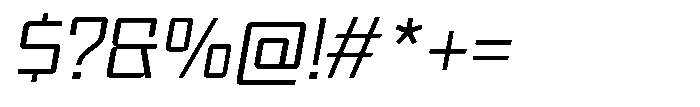 Synixon Thin Italic Font OTHER CHARS