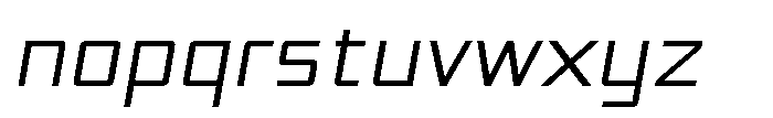 Synixon Thin Italic Font LOWERCASE