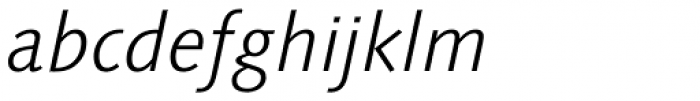 Syntax Next Pro Light Italic Font LOWERCASE