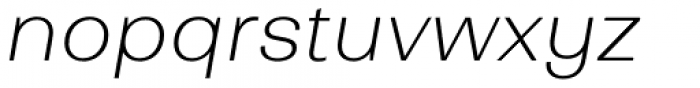 Syphon Thin Italic Font LOWERCASE