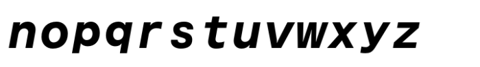 System85 Mono Bold Italic Font LOWERCASE
