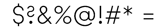 Symbol Thin Font OTHER CHARS