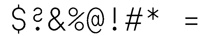 SymbolMono Thin Font OTHER CHARS