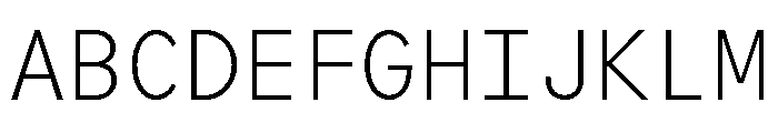 SymbolMono Thin Font UPPERCASE