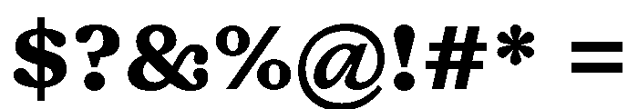 Syncro Bold Font OTHER CHARS