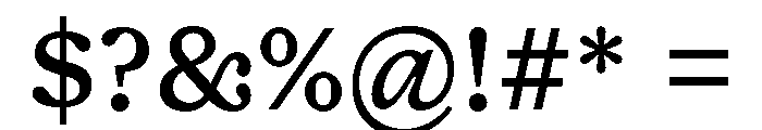 Syncro Book Font OTHER CHARS