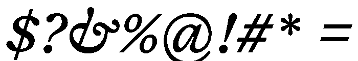 Syncro Italic Font OTHER CHARS