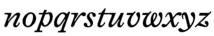 Syncro Italic Font LOWERCASE