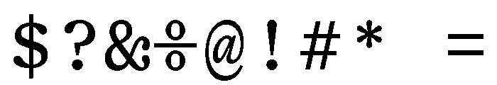 Syncro Mono Font OTHER CHARS