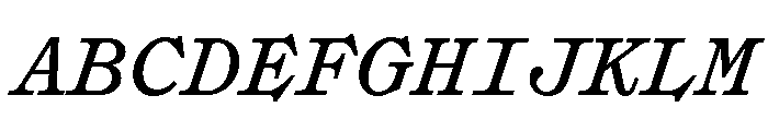 Syncro MonoItalic Font UPPERCASE