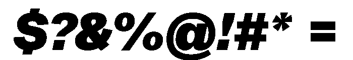 SyndicatGrotesk HeavyItalic Font OTHER CHARS