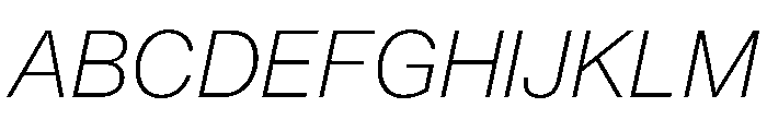 SyndicatGrotesk ThinItalic Font UPPERCASE