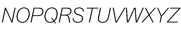 SyndicatGrotesk ThinItalic Font UPPERCASE