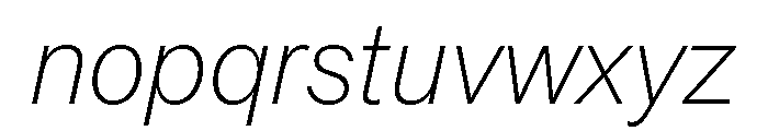 SyndicatGrotesk ThinItalic Font LOWERCASE