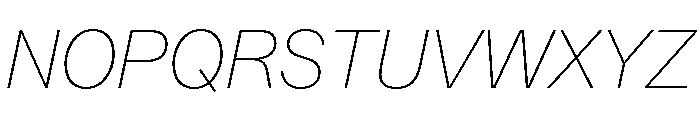 SyndicatGrotesk UltralightItalic Font UPPERCASE