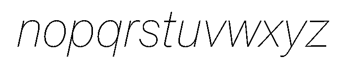 SyndicatGrotesk UltralightItalic Font LOWERCASE