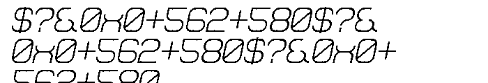 Sylar Regular Italic Font OTHER CHARS