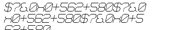 Sylar Thin Italic Font OTHER CHARS