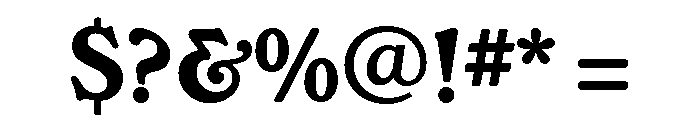 Sycamore Bold Font OTHER CHARS