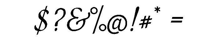 Symphony Regular Font OTHER CHARS