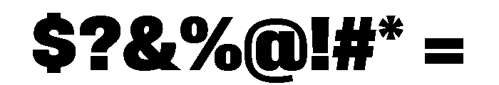 Synergy Black Font OTHER CHARS