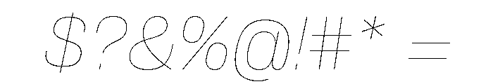 Synergy Hairline Italic Font OTHER CHARS
