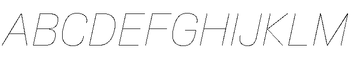 Synergy Hairline Italic Font UPPERCASE