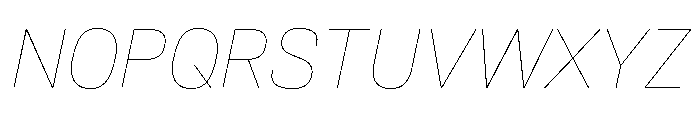 Synergy Hairline Italic Font UPPERCASE