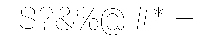 Synergy Hairline Font OTHER CHARS
