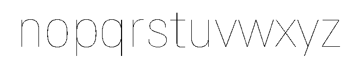 Synergy Hairline Font LOWERCASE