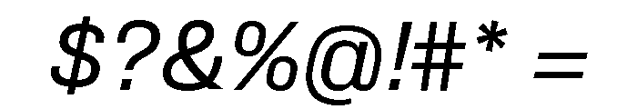 Synergy Italic Font OTHER CHARS