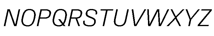 Synergy Light Italic Font UPPERCASE