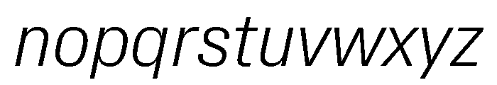 Synergy Light Italic Font LOWERCASE