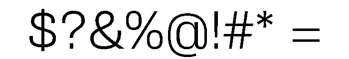 Synergy Light Font OTHER CHARS
