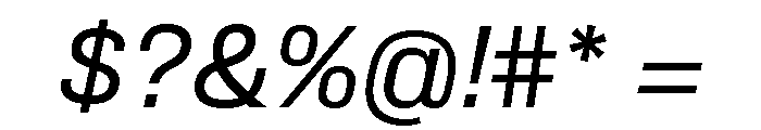 Synergy Regular Italic Font OTHER CHARS