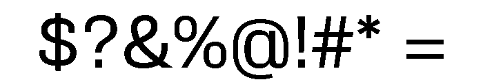Synergy Regular Font OTHER CHARS